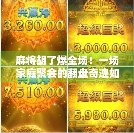 麻将胡了爆全场!一场家庭聚会的翻盘奇迹如何点燃全民热情?