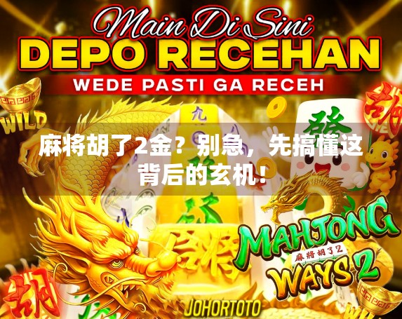 麻将胡了2金？别急，先搞懂这背后的玄机！