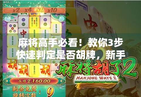 麻将高手必看！教你3步快速判定是否胡牌，新手也能秒变老手！