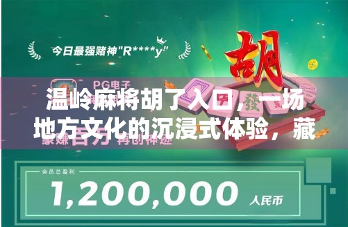 温岭麻将胡了入口，一场地方文化的沉浸式体验，藏着多少你不知道的门道？