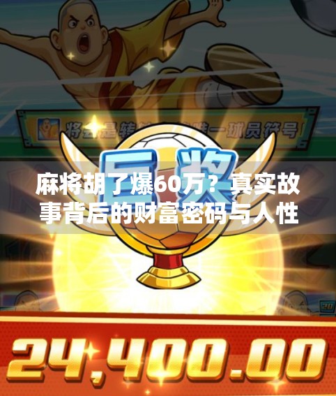 麻将胡了爆60万？真实故事背后的财富密码与人性博弈！