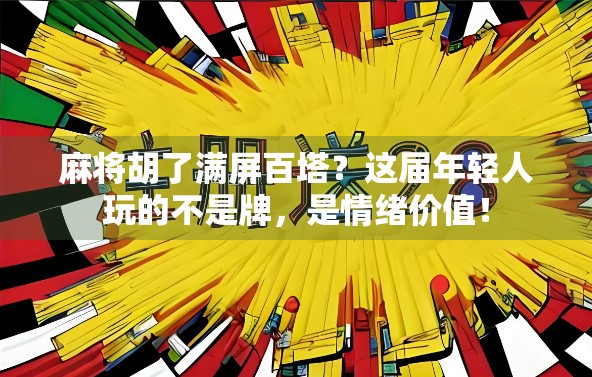 麻将胡了满屏百塔？这届年轻人玩的不是牌，是情绪价值！