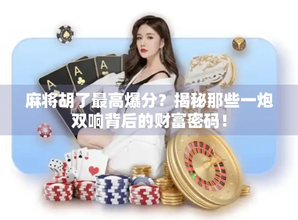 麻将胡了最高爆分？揭秘那些一炮双响背后的财富密码！
