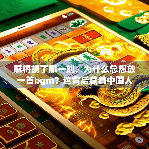 麻将胡了那一刻，为什么总想放一首bgm？这背后藏着中国人最深的快乐密码！