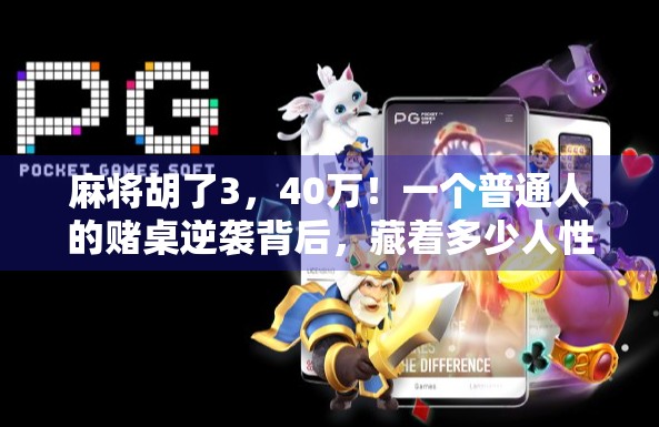 麻将胡了3，40万！一个普通人的赌桌逆袭背后，藏着多少人性的暗流？