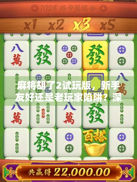 麻将胡了2试玩版,新手友好还是老玩家陷阱?深度体验告诉你真相!