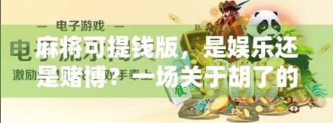 麻将可提钱版，是娱乐还是赌博？一场关于胡了的金钱博弈