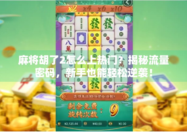 麻将胡了2怎么上热门？揭秘流量密码，新手也能轻松逆袭！