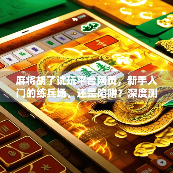 麻将胡了试玩平台网页,新手入门的练兵场,还是陷阱?深度测评来了!