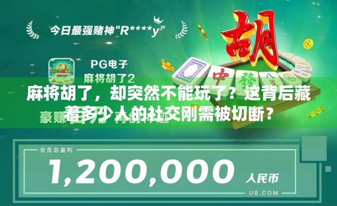 麻将胡了，却突然不能玩了？这背后藏着多少人的社交刚需被切断？