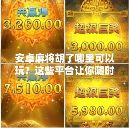 安卓麻将胡了哪里可以玩？这些平台让你随时随地畅玩正宗麻将！