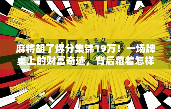 麻将胡了爆分集锦19万！一场牌桌上的财富奇迹，背后藏着怎样的人生密码？