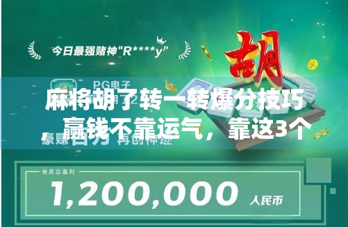 麻将胡了转一转爆分技巧，赢钱不靠运气，靠这3个转盘心法！