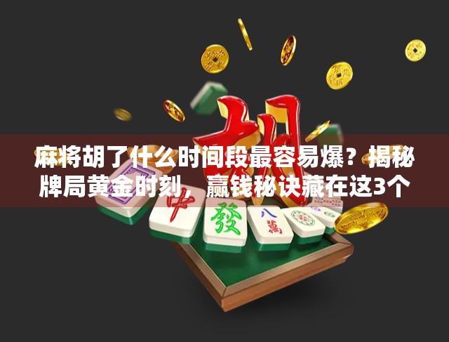 麻将胡了什么时间段最容易爆？揭秘牌局黄金时刻，赢钱秘诀藏在这3个时段！