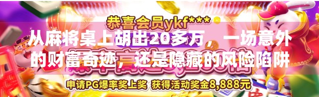 从麻将桌上胡出20多万，一场意外的财富奇迹，还是隐藏的风险陷阱？