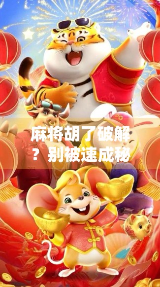 麻将胡了破解？别被速成秘籍骗了！真相比你想象的更残酷